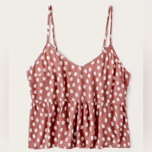 AnF Light Pink Dot Trapeze Cami